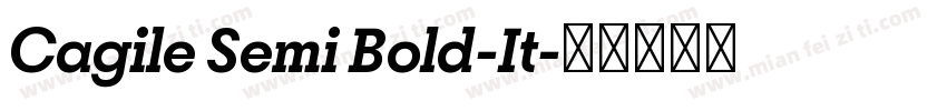 Cagile Semi Bold-It字体转换